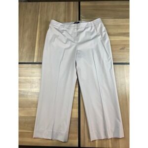 LAFAYETTE 148 NEW YORK Women's Beige Wool Blend Cropped Pants Size 14